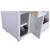 LAVIVA Odyssey 313613-48W-WC 48" Single Bathroom Vanity in White with White Carrara Marble, White Rectangle Sink, Shelving Closeup