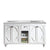 LAVIVA Odyssey 313613-60W-MW 60" Double Bathroom Vanity in White with Matte White VIVA Stone Surface, Integrated Sink, Front View