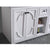 LAVIVA Odyssey 313613-60W-WC 60" Double Bathroom Vanity in White with White Carrara Marble, White Rectangle Sinks, Doors Closeup