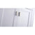 LAVIVA Wilson 313ANG-24W-BW 24" Single Bathroom Vanity in White with Black Wood Marble, White Rectangle Sink, Doors Handles Closeup