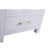 LAVIVA Wilson 313ANG-24W-BW 24" Single Bathroom Vanity in White with Black Wood Marble, White Rectangle Sink, Drawer Handle Closeup
