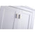 LAVIVA Wilson 313ANG-24W-WC 24" Single Bathroom Vanity in White with White Carrara Marble, White Rectangle Sink, Doors Handles Closeup