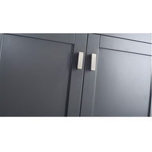 Load image into Gallery viewer, LAVIVA Wilson 313ANG-30G-BW 30&quot; Single Bathroom Vanity in Grey with Black Wood Marble, White Rectangle Sink, Doors Handles Closeup