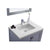 LAVIVA Wilson 313ANG-30G-MW 30" Single Bathroom Vanity in Grey with Matte White VIVA Stone Surface, Integrated Sink, Countertop Closeup