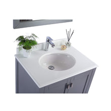 Load image into Gallery viewer, LAVIVA Wilson 313ANG-30G-PW 30&quot; Single Bathroom Vanity in Grey with Pure White Phoenix Stone, White Oval Sink, Countertop Closeup