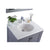 LAVIVA Wilson 313ANG-30G-PW 30" Single Bathroom Vanity in Grey with Pure White Phoenix Stone, White Oval Sink, Countertop Closeup