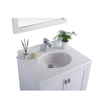 Load image into Gallery viewer, LAVIVA Wilson 313ANG-30W-PW 30&quot; Single Bathroom Vanity in White with Pure White Phoenix Stone, White Oval Sink, Countertop Closeup