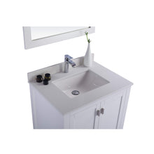 Load image into Gallery viewer, LAVIVA Wilson 313ANG-30W-WQ 30&quot; Single Bathroom Vanity in White with White Quartz, White Rectangle Sink, Countertop Closeup
