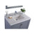 LAVIVA Wilson 313ANG-36G-WC 36" Single Bathroom Vanity in Grey with White Carrara Marble, White Rectangle Sink, Countertop Closeup