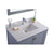 LAVIVA Wilson 313ANG-36G-WQ 36" Single Bathroom Vanity in Grey with White Quartz, White Rectangle Sink, Countertop Closeup