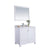 LAVIVA Wilson 313ANG-36W-WC 36" Single Bathroom Vanity in White with White Carrara Marble, White Rectangle Sink, Angled View