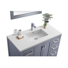 Load image into Gallery viewer, LAVIVA Wilson 313ANG-42G-MW 42&quot; Single Bathroom Vanity in Grey with Matte White VIVA Stone Surface, Integrated Sink, Countertop Closeup