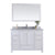 LAVIVA Wilson 313ANG-48W-WS 48" Single Bathroom Vanity in White with White Stripes Marble, White Rectangle Sink, Front View