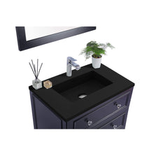 Load image into Gallery viewer, LAVIVA Luna 313DVN-30E-MB 30&quot; Single Bathroom Vanity in Espresso with Matte Black VIVA Stone Surface, Integrated Sink, Countertop Closeup