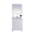 LAVIVA Luna 313DVN-30W-PW 30" Single Bathroom Vanity in White with Pure White Phoenix Stone, White Oval Sink, Front View