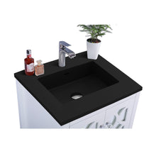 Load image into Gallery viewer, LAVIVA Mediterraneo 313MKSH-24W-MB 24&quot; Single Bathroom Vanity in White with Matte Black VIVA Stone Surface, Integrated Sink, Countertop Closeup
