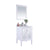 LAVIVA Mediterraneo 313MKSH-24W-WC 24" Single Bathroom Vanity in White with White Carrara Marble, White Rectangle Sink, Angled View
