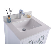 Load image into Gallery viewer, LAVIVA Mediterraneo 313MKSH-24W-WQ 24&quot; Single Bathroom Vanity in White with White Quartz, White Rectangle Sink, Countertop Closeup