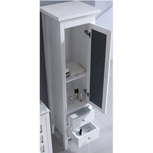 Load image into Gallery viewer, LAVIVA Mediterraneo 313MKSH-SCW 18&quot; Bathroom Side Linen Cabinet in White, Open Door and Drawers