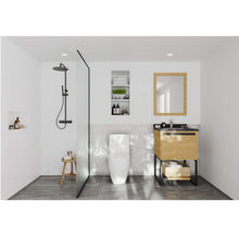 Load image into Gallery viewer, LAVIVA Alto 313SMR-24CO-BW 24&quot; Single Bathroom Vanity in California White Oak with Black Wood Marble, White Rectangle Sink, Rendered Bathroom View