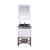 LAVIVA Alto 313SMR-24W-BW 24" Single Bathroom Vanity in White with Black Wood Marble, White Rectangle Sink, Front View