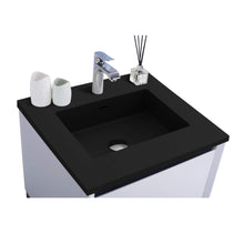 Load image into Gallery viewer, LAVIVA Alto 313SMR-24W-MB 24&quot; Single Bathroom Vanity in White with Matte Black VIVA Stone Surface, Integrated Sink, Countertop Closeup