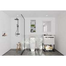 Load image into Gallery viewer, LAVIVA Alto 313SMR-24W-MW 24&quot; Single Bathroom Vanity in White with Matte White VIVA Stone Surface, Integrated Sink, Rendered Bathroom View