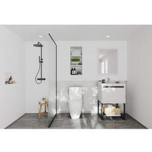 Load image into Gallery viewer, LAVIVA Alto 313SMR-24W-WC 24&quot; Single Bathroom Vanity in White with White Carrara Marble, White Rectangle Sink, Rendered Bathroom View