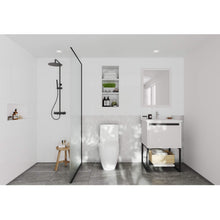 Load image into Gallery viewer, LAVIVA Alto 313SMR-24W-WQ 24&quot; Single Bathroom Vanity in White with White Quartz, White Rectangle Sink, Rendered Bathroom View