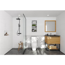 Load image into Gallery viewer, LAVIVA Alto 313SMR-30CO-MB 30&quot; Single Bathroom Vanity in California White Oak with Matte Black VIVA Stone Surface, Integrated Sink, Rendered Bathroom View