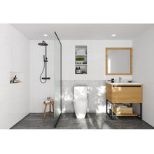 Load image into Gallery viewer, LAVIVA Alto 313SMR-30CO-WC 30&quot; Single Bathroom Vanity in California White Oak with White Carrara Marble, White Rectangle Sink, Rendered Bathroom View