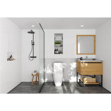 Load image into Gallery viewer, LAVIVA Alto 313SMR-30CO-WS 30&quot; Single Bathroom Vanity in California White Oak with White Stripes Marble, White Rectangle Sink, Rendered Bathroom View