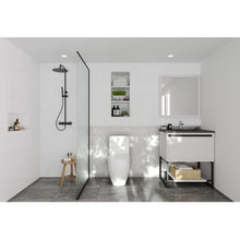 Load image into Gallery viewer, LAVIVA Alto 313SMR-30W-MB 30&quot; Single Bathroom Vanity in White with Matte Black VIVA Stone Surface, Integrated Sink, Rendered Bathroom View