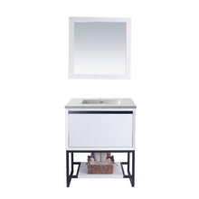 Load image into Gallery viewer, LAVIVA Alto 313SMR-30W-MW 30&quot; Single Bathroom Vanity in White with Matte White VIVA Stone Surface, Integrated Sink, Front View