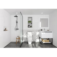 Load image into Gallery viewer, LAVIVA Alto 313SMR-30W-WC 30&quot; Single Bathroom Vanity in White with White Carrara Marble, White Rectangle Sink, Rendered Bathroom View