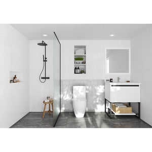 LAVIVA Alto 313SMR-30W-WQ 30" Single Bathroom Vanity in White with White Quartz, White Rectangle Sink, Rendered Bathroom View