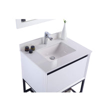 Load image into Gallery viewer, LAVIVA Alto 313SMR-30W-WQ 30&quot; Single Bathroom Vanity in White with White Quartz, White Rectangle Sink, Countertop Closeup