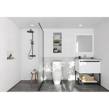 Load image into Gallery viewer, LAVIVA Alto 313SMR-30W-WS 30&quot; Single Bathroom Vanity in White with White Stripes Marble, White Rectangle Sink, Rendered Bathroom View