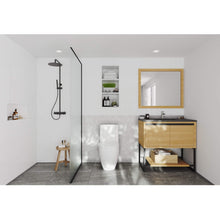 Load image into Gallery viewer, LAVIVA Alto 313SMR-36CO-MB 36&quot; Single Bathroom Vanity in California White Oak with Matte Black VIVA Stone Surface, Integrated Sink, Rendered Bathroom View