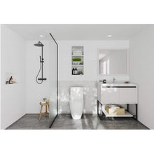 Load image into Gallery viewer, LAVIVA Alto 313SMR-36W-WC 36&quot; Single Bathroom Vanity in White with White Carrara Marble, White Rectangle Sink, Rendered Bathroom View