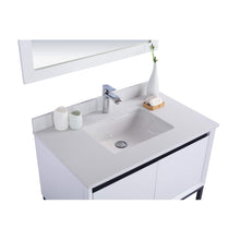 Load image into Gallery viewer, LAVIVA Alto 313SMR-36W-WQ 36&quot; Single Bathroom Vanity in White with White Quartz, White Rectangle Sink, Countertop Closeup