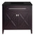 LAVIVA Wimbledon 313YG319-36B-MB 36" Single Bathroom Vanity in Brown with Matte Black VIVA Stone Surface, Integrated Sink, Front View