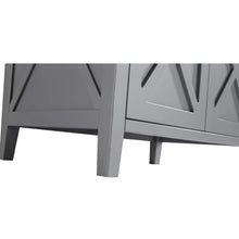 Load image into Gallery viewer, LAVIVA Wimbledon 313YG319-36G-BW 36&quot; Single Bathroom Vanity in Grey with Black Wood Marble, White Rectangle Sink, Legs Closeup