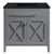 LAVIVA Wimbledon 313YG319-36G-MB 36" Single Bathroom Vanity in Grey with Matte Black VIVA Stone Surface, Integrated Sink, Front View