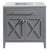 LAVIVA Wimbledon 313YG319-36G-MW 36" Single Bathroom Vanity in Grey with Matte White VIVA Stone Surface, Integrated Sink, Front View