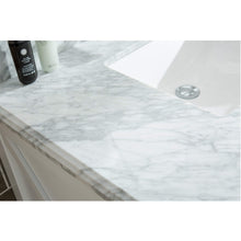 Load image into Gallery viewer, LAVIVA Wimbledon 313YG319-36W-WC 36&quot; Single Bathroom Vanity in White with White Carrara Marble, White Rectangle Sink, Countertop Closeup