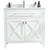 LAVIVA Wimbledon 313YG319-36W-WC 36" Single Bathroom Vanity in White with White Carrara Marble, White Rectangle Sink, Front View