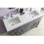LAVIVA Wimbledon 313YG319-60G-MW 60" Single Bathroom Vanity in Grey with Matte White VIVA Stone Surface, Integrated Sinks, Countertop Closeup