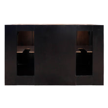 Load image into Gallery viewer, BELLATERRA HOME 400100-55-BA-BG 55&quot; Double Sink Vanity in Brown Ash with Black Galaxy Granite, White Rectangle Sinks, Back View