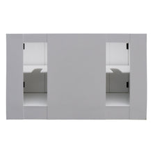 Load image into Gallery viewer, BELLATERRA HOME 400100-55-GA-BG 55&quot; Double Sink Vanity in Glacier Ash with Black Galaxy Granite, White Rectangle Sinks, Back View